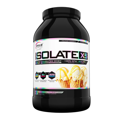 Genius Nutrition Isolate X-5 | 27-28gms Protein | Grass Fed Whey |