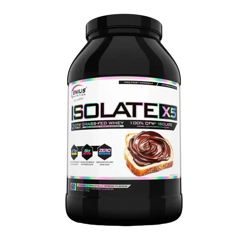 Genius Nutrition Isolate X-5 | 27-28gms Protein | Grass Fed Whey |