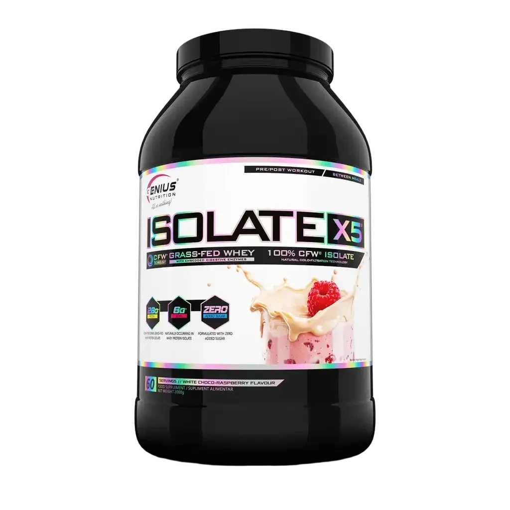 Genius Nutrition Isolate X-5 | 27-28gms Protein | Grass Fed Whey |