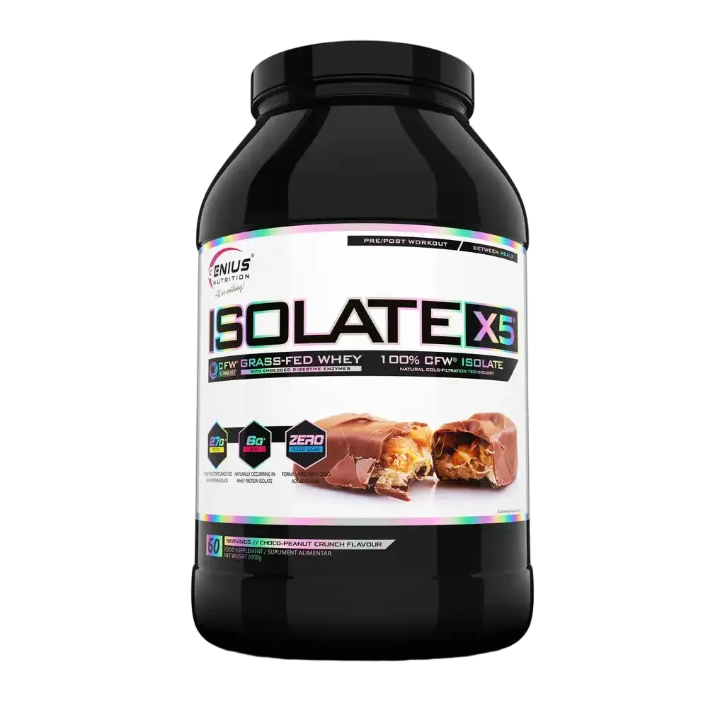 Genius Nutrition Isolate X-5 | 27-28gms Protein | Grass Fed Whey |