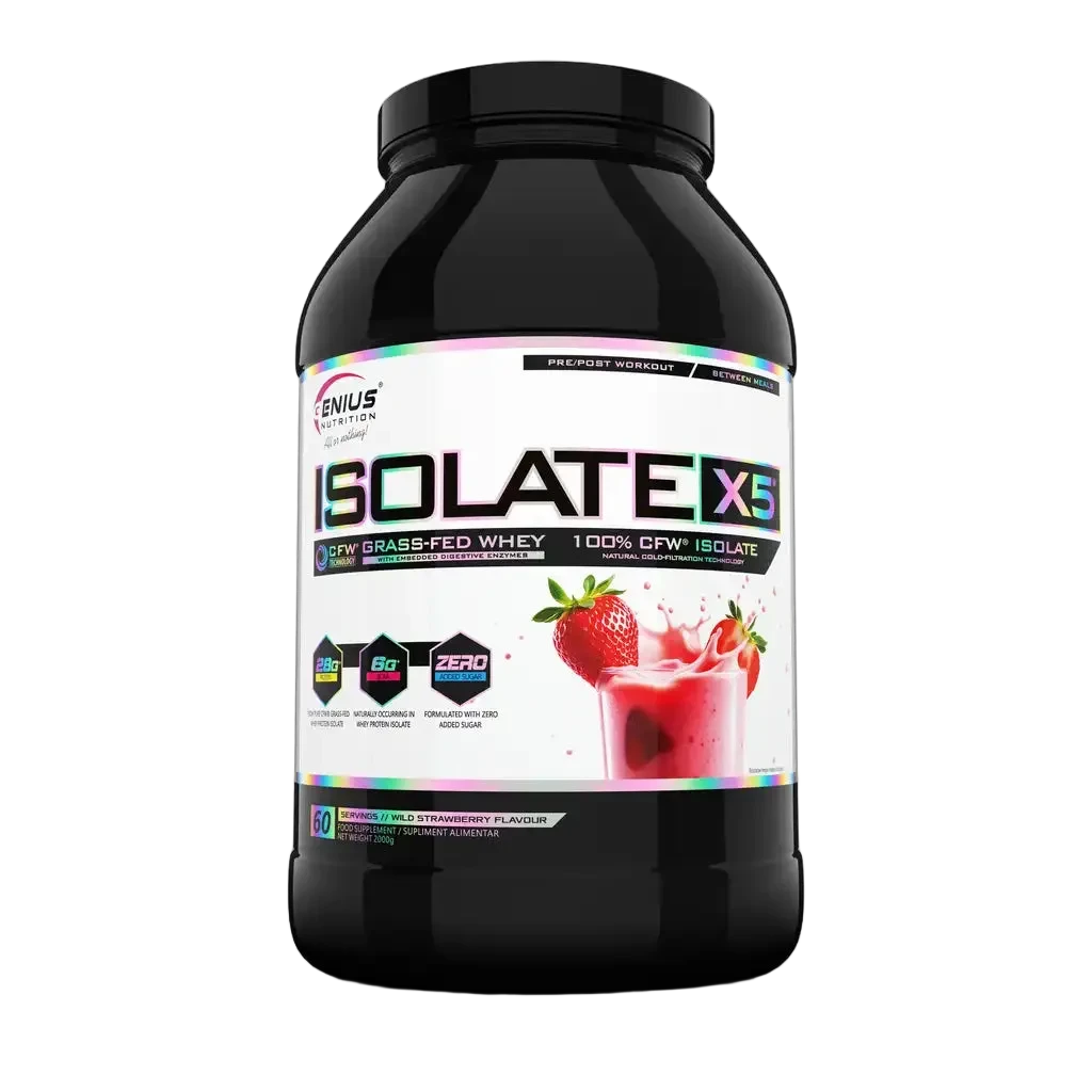 Genius Nutrition Isolate X-5 | 27-28gms Protein | Grass Fed Whey |