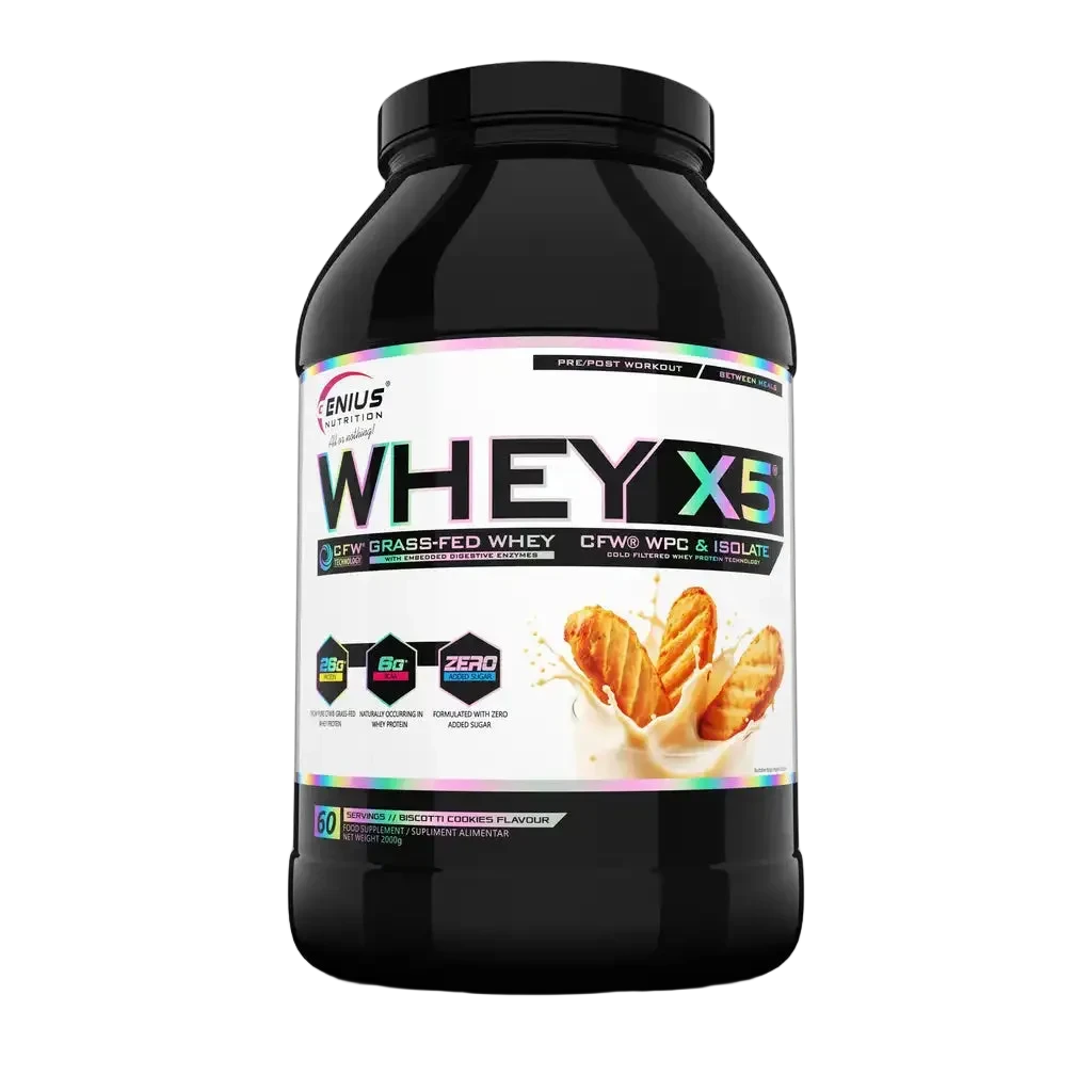 Genius Nutrition Whey-X5 | CFW® Whey Concentrate & Isolac® Whey Isolate | 25gms Protein |