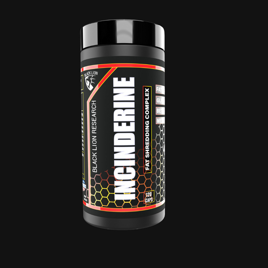 Black Lion Research Incinderine | Non-Stimulant Fat Burning Complex | GLP-1 Agonist | 5 Trademarked Ingredients |