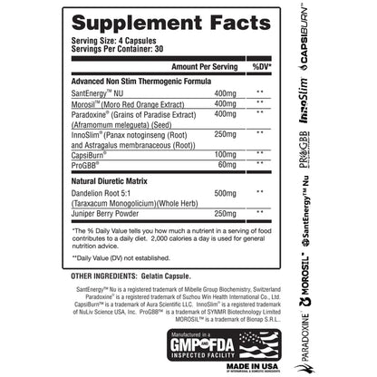 Apollon Nutrition Molotov Fat burner | Appetite Suppression | Thermogenic | Zero effect on Sleep |