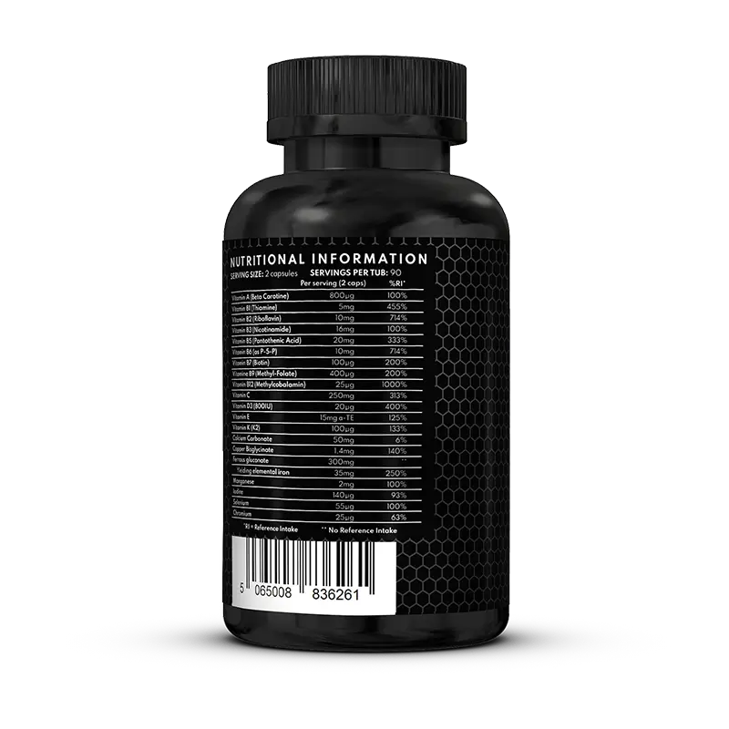 Combat Fuel Multivitamin | 180 tablets and 3 month supply | Improved Formula!!