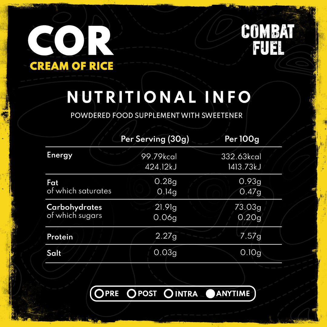 Combat Fuel Cream Of Rice 60 servings