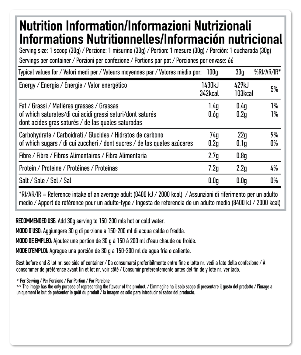 Per4m Cream Of Rice 66 servings 2223gms of Clean Carbs Zero Blo