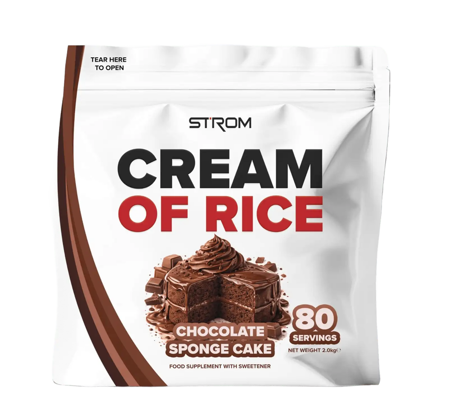 STROM Sports Cream Of Rice | 80 Servings | Added Chromium Picolinate