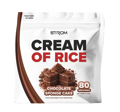 STROM Sports Cream Of Rice | 80 Servings | Added Chromium Picolinate