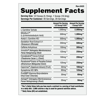 Apollon Nutrition Black Tulip | Thermogenic Preworkout | Burn Fat | Loose Water Weight | 6 Patented Ingredients |