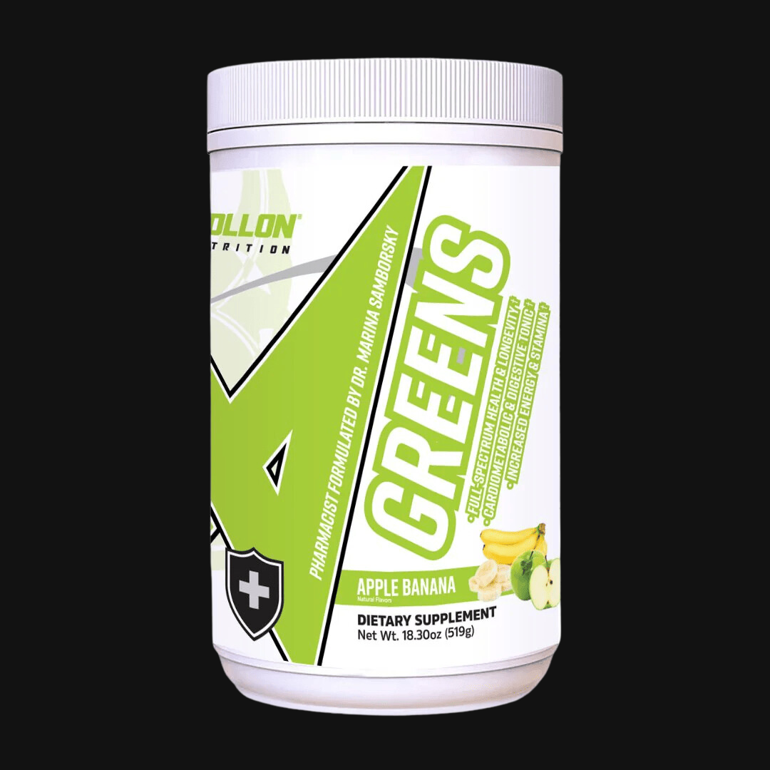 Apollon Nutrition Greens | 1gm of PeakO2 | 500mg Aquamin | 500mg Vitacherry | 17gms of high quality greens |