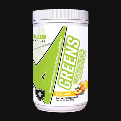 Apollon Nutrition Greens | 1gm of PeakO2 | 500mg Aquamin | 500mg Vitacherry | 17gms of high quality greens |