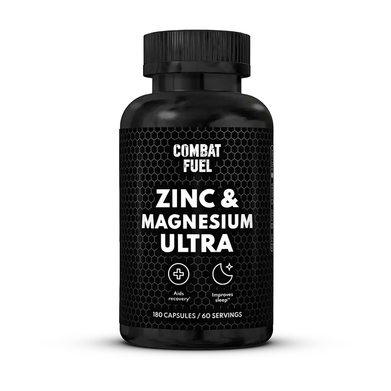 Combat Fuel Zinc & Magnesium Ultra | 100% Transparent & Clinical Dosages | 2000mg Magnesium Glycinate | 48mg Zinc Monomethionine | 10mg B6 |