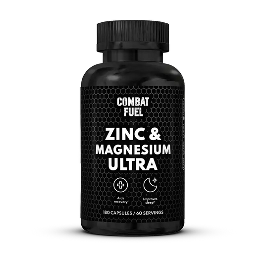 Combat Fuel Zinc & Magnesium Ultra | 100% Transparent & Clinical Dosages | 2000mg Magnesium Glycinate | 48mg Zinc Monomethionine | 10mg B6 |