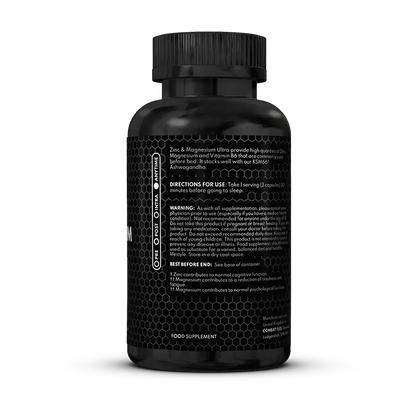 Combat Fuel Zinc & Magnesium Ultra | 100% Transparent & Clinical Dosages | 2000mg Magnesium Glycinate | 48mg Zinc Monomethionine | 10mg B6 |
