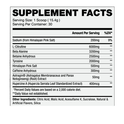 Apollon Nutrition Gym Classic | 6gms Citrulline | 2gms Tyrosine | 3.2gms Beta Alanine | 300mg Caffeine |