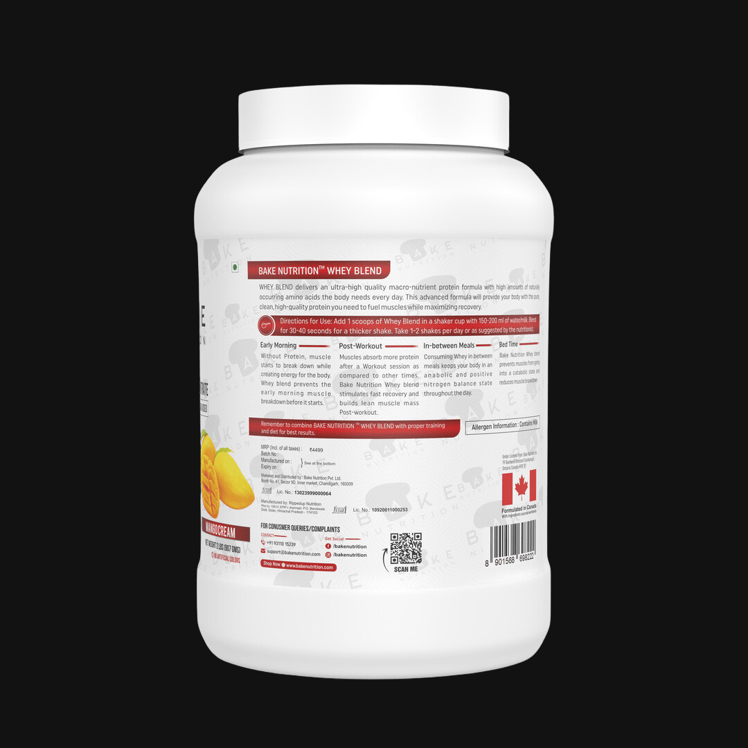 Bake Nutrition Whey Blend Mango Cream 2lbs